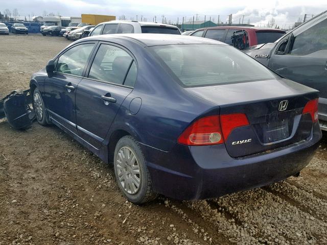 2HGFA16347H038157 - 2007 HONDA CIVIC DX BLUE photo 3