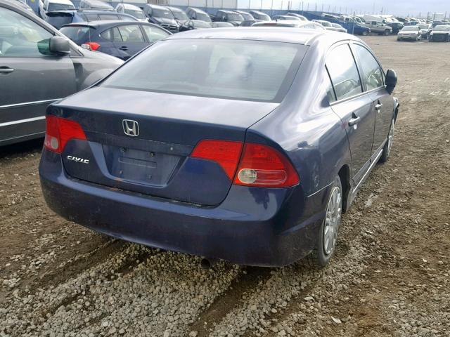 2HGFA16347H038157 - 2007 HONDA CIVIC DX BLUE photo 4