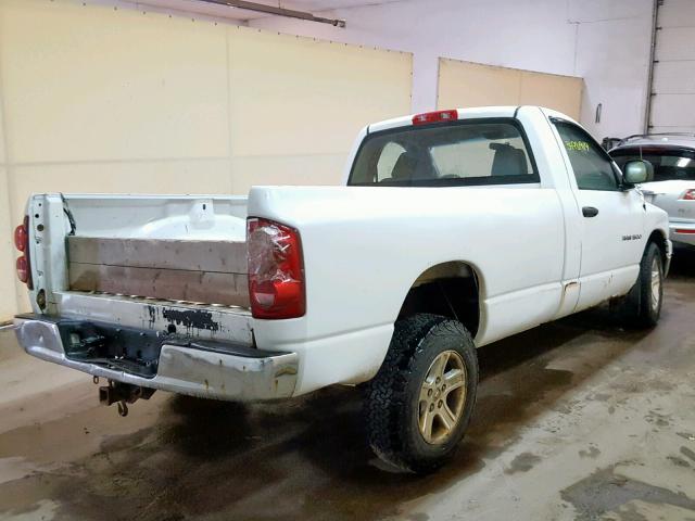 1D7HA16P67J593657 - 2007 DODGE RAM 1500 S WHITE photo 4