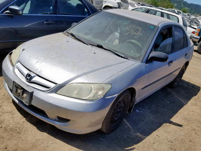 2HGES16454H622581 - 2004 HONDA CIVIC DX SILVER photo 2