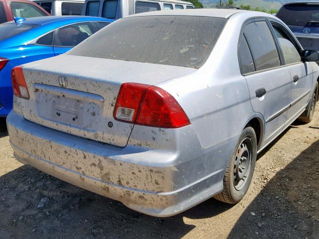 2HGES16454H622581 - 2004 HONDA CIVIC DX SILVER photo 4