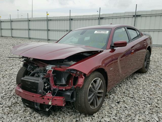 2C3CDXJGXJH235724 - 2018 DODGE CHARGER GT RED photo 2