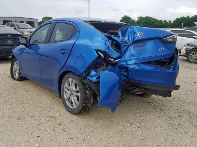 3MYDLBZV5GY113835 - 2016 TOYOTA SCION IA BLUE photo 3