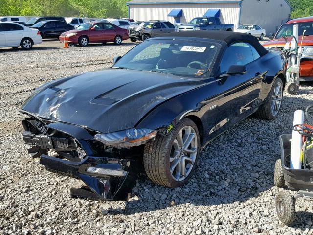 1FATP8FF3K5117778 - 2019 FORD MUSTANG GT BLACK photo 2