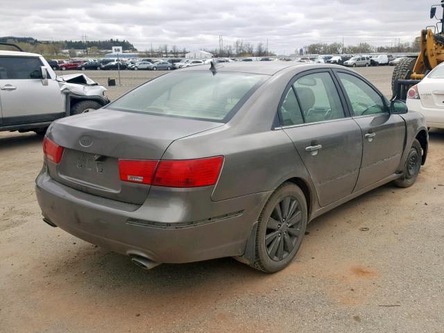 5NPEU46F59H513435 - 2009 HYUNDAI SONATA SE GRAY photo 4