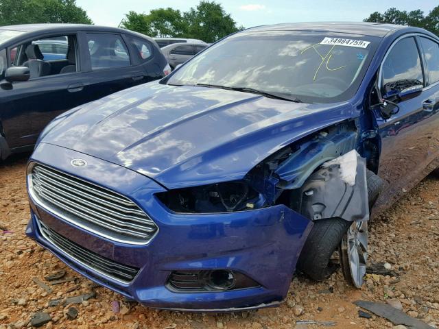 3FA6P0K96GR120967 - 2016 FORD FUSION TIT BLUE photo 9