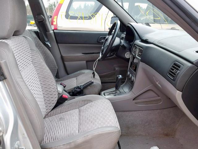 JF1SG656X3H749730 - 2003 SUBARU FORESTER 2 SILVER photo 5