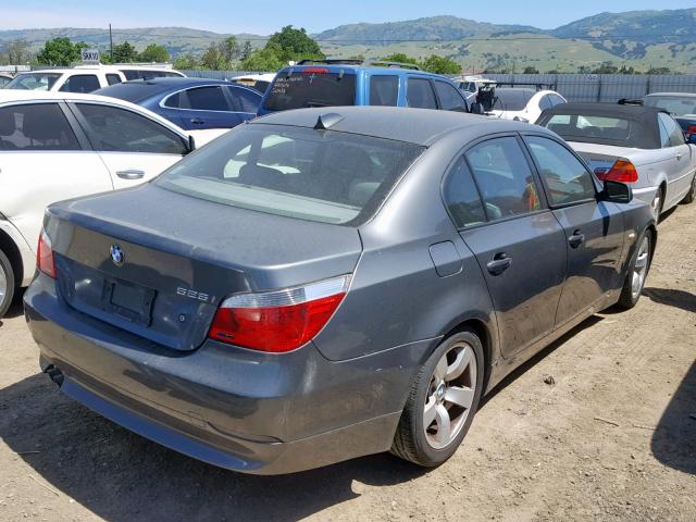 WBANE53546CK87262 - 2006 BMW 525 I GRAY photo 4