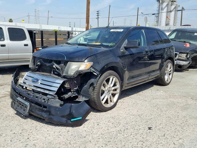 2FMDK30C89BA69646 - 2009 FORD EDGE SPORT BLACK photo 2