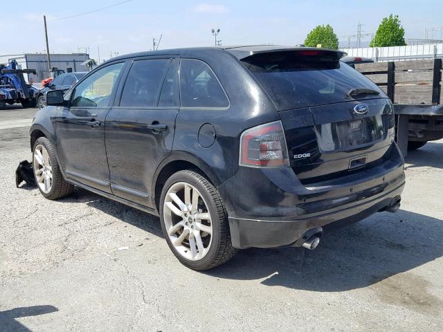 2FMDK30C89BA69646 - 2009 FORD EDGE SPORT BLACK photo 3