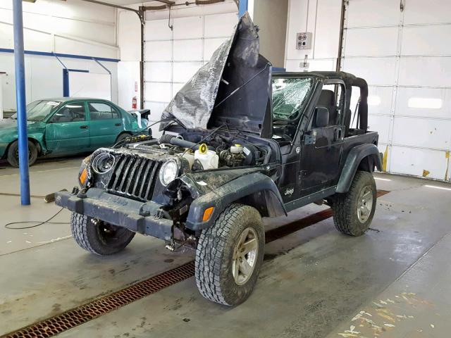 1J4FA69S46P771005 - 2006 JEEP WRANGLER / BLACK photo 2