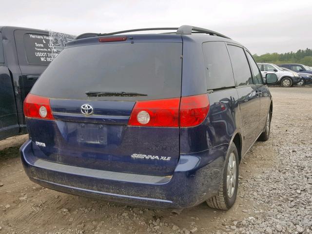 5TDZA22C66S408841 - 2006 TOYOTA SIENNA XLE BLUE photo 4