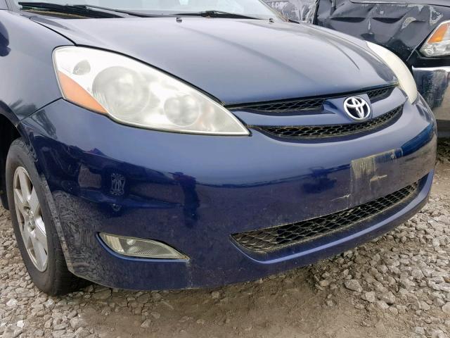 5TDZA22C66S408841 - 2006 TOYOTA SIENNA XLE BLUE photo 9