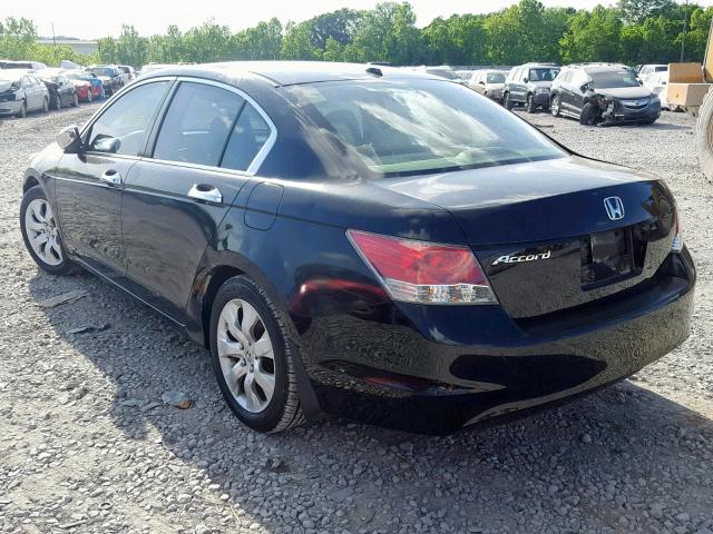 1HGCP26829A092299 - 2009 HONDA ACCORD EXL BLACK photo 3