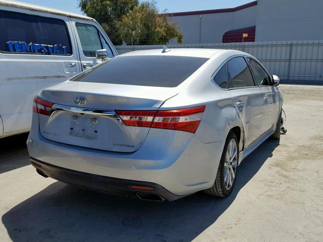 4T1BK1EB3DU012785 - 2013 TOYOTA AVALON BAS SILVER photo 4