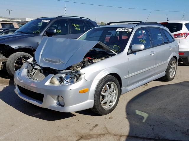 JM1BJ245121487360 - 2002 MAZDA PROTEGE PR SILVER photo 2