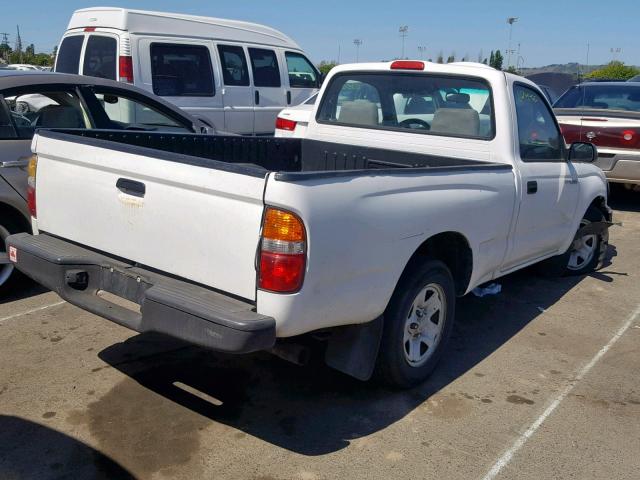 5TENL42N23Z211945 - 2003 TOYOTA TACOMA WHITE photo 4