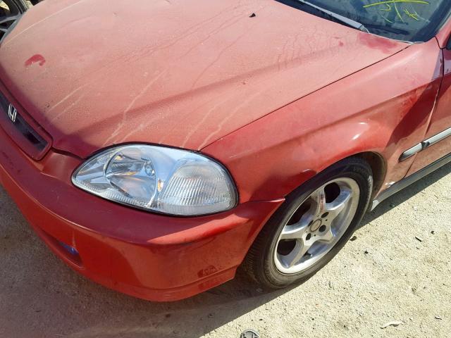 1HGEJ6127VL048267 - 1997 HONDA CIVIC DX RED photo 10