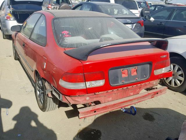 1HGEJ6127VL048267 - 1997 HONDA CIVIC DX RED photo 3