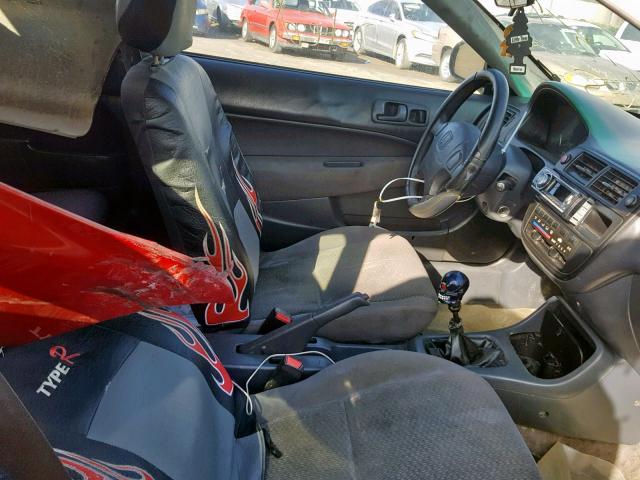 1HGEJ6127VL048267 - 1997 HONDA CIVIC DX RED photo 5