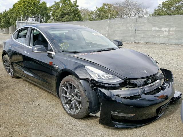 5YJ3E1EA7JF041637 - 2018 TESLA MODEL 3 BLACK photo 1