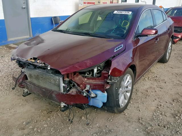 1G4GB5G38FF222938 - 2015 BUICK LACROSSE BURGUNDY photo 2