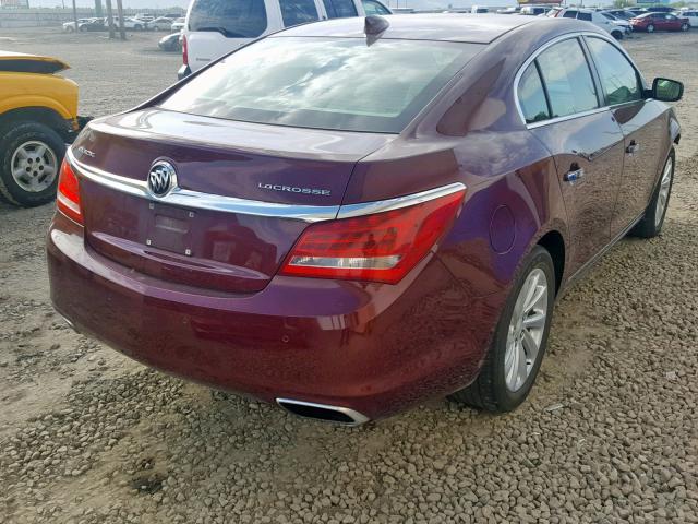 1G4GB5G38FF222938 - 2015 BUICK LACROSSE BURGUNDY photo 4