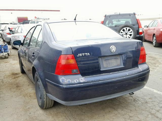 3VWSC29M8YM066626 - 2000 VOLKSWAGEN JETTA GLS BLUE photo 3