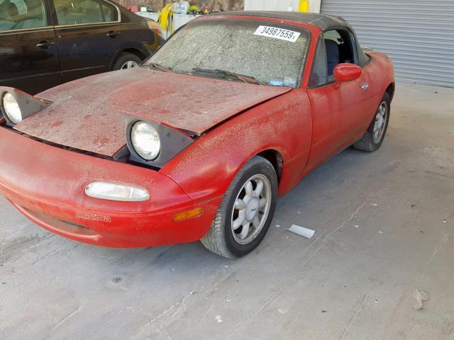 JM1NA3515M0228748 - 1991 MAZDA MX-5 MIATA RED photo 2