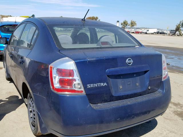 3N1AB61EX8L620741 - 2008 NISSAN SENTRA 2.0 BLUE photo 3