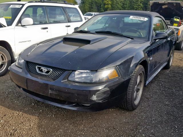 1FAFP45X63F405922 - 2003 FORD MUSTANG GT BLACK photo 2