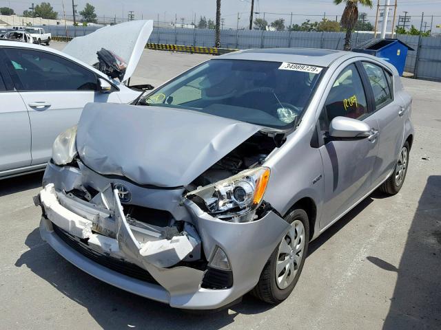 JTDKDTB32C1003986 - 2012 TOYOTA PRIUS C SILVER photo 2