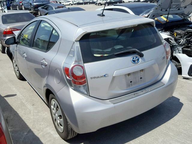 JTDKDTB32C1003986 - 2012 TOYOTA PRIUS C SILVER photo 3