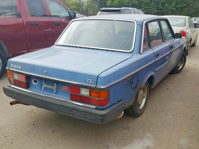 YV1AX8842F1111295 - 1985 VOLVO 244 DL BLUE photo 4