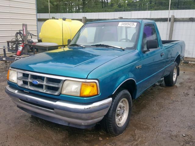 1FTCR10A0PTA71323 - 1993 FORD RANGER GREEN photo 2