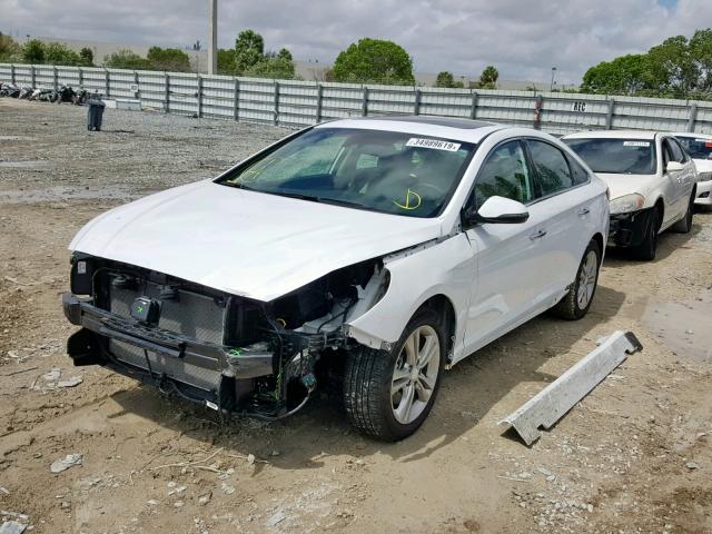 5NPE34AF4JH662479 - 2018 HYUNDAI SONATA SPO WHITE photo 2