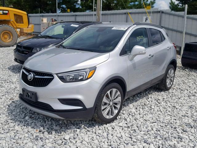 KL4CJASB2JB674813 - 2018 BUICK ENCORE PRE SILVER photo 2