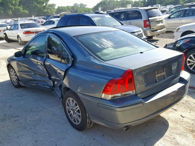 YV1RS612X52457571 - 2005 VOLVO S60 GREEN photo 3