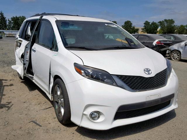 5TDXZ3DC0HS768936 - 2017 TOYOTA SIENNA SE YELLOW photo 1