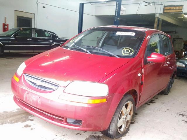 KL1TG666X6B673812 - 2006 CHEVROLET AVEO LT RED photo 2