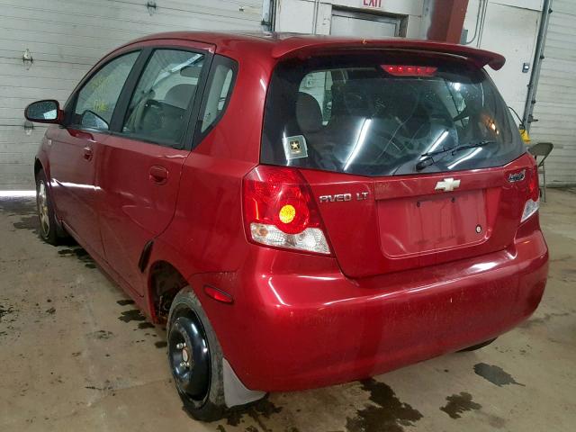 KL1TG666X6B673812 - 2006 CHEVROLET AVEO LT RED photo 3