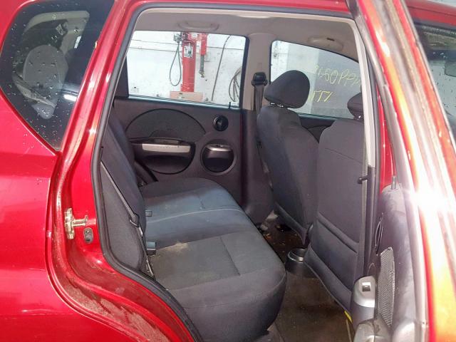 KL1TG666X6B673812 - 2006 CHEVROLET AVEO LT RED photo 6