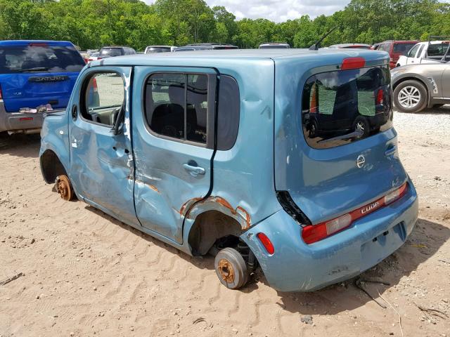 JN8AZ2KR1AT166405 - 2010 NISSAN CUBE BASE BLUE photo 3