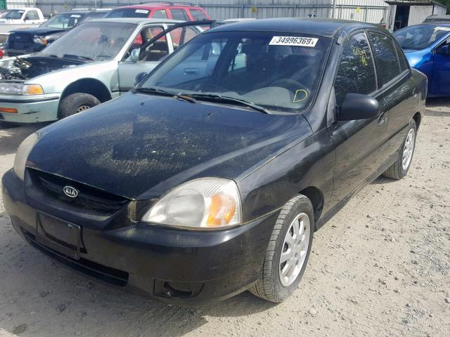 KNADC125246326924 - 2004 KIA RIO BLACK photo 2