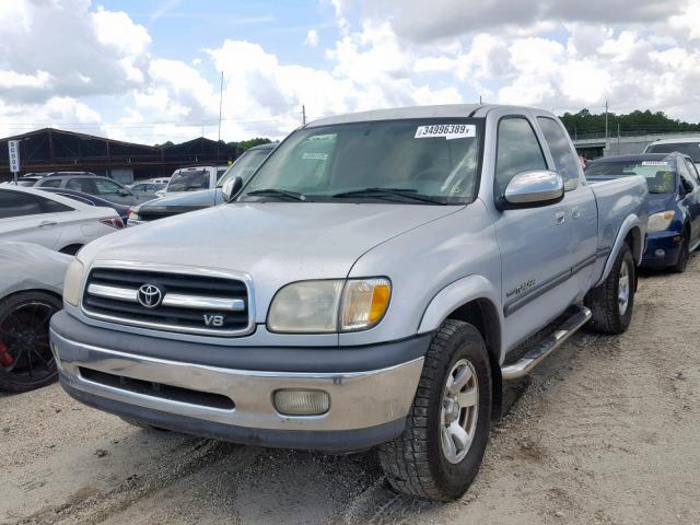 5TBRT3418YS009579 - 2000 TOYOTA TUNDRA ACC ვერცხლისფერი ფოტო 2