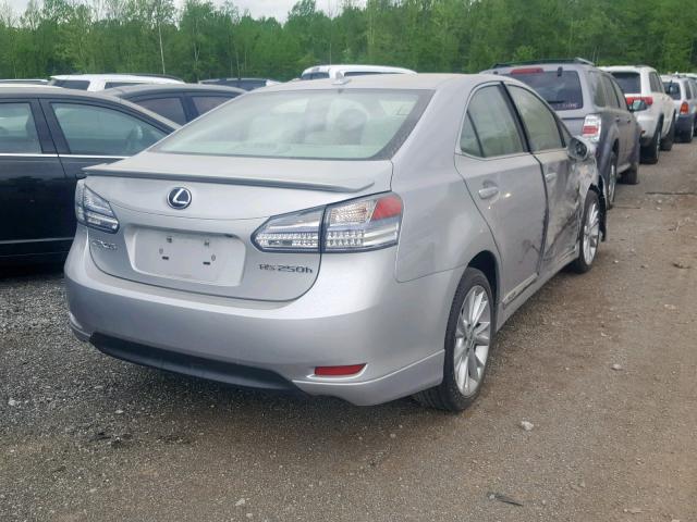 JTHBB1BA9A2008567 - 2010 LEXUS HS 250H SILVER photo 4