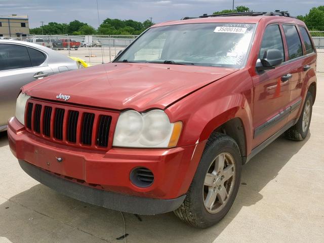 1J4GS48K45C657261 - 2005 JEEP GRAND CHER RED photo 2