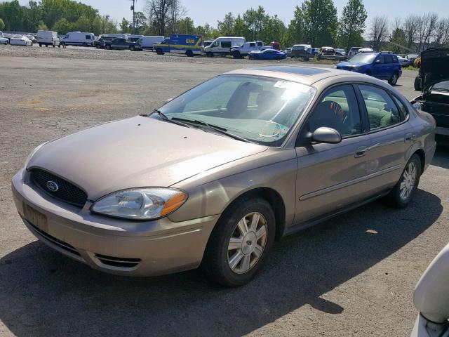 1FAFP56U56A214973 - 2006 FORD TAURUS SEL TAN photo 2