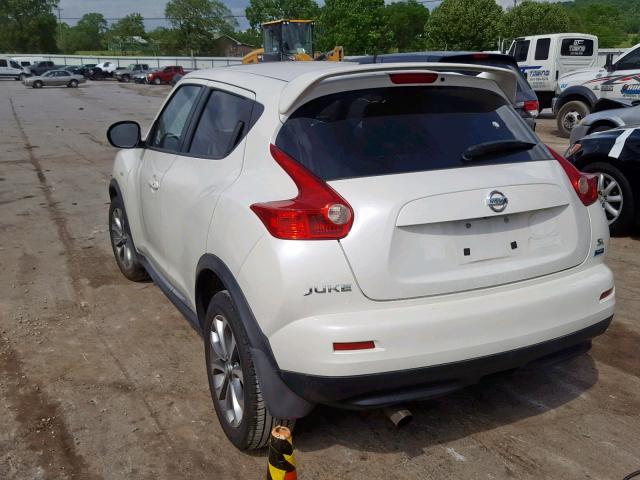 JN8AF5MR2DT205434 - 2013 NISSAN JUKE S WHITE photo 3