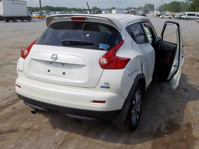 JN8AF5MR2DT205434 - 2013 NISSAN JUKE S WHITE photo 4